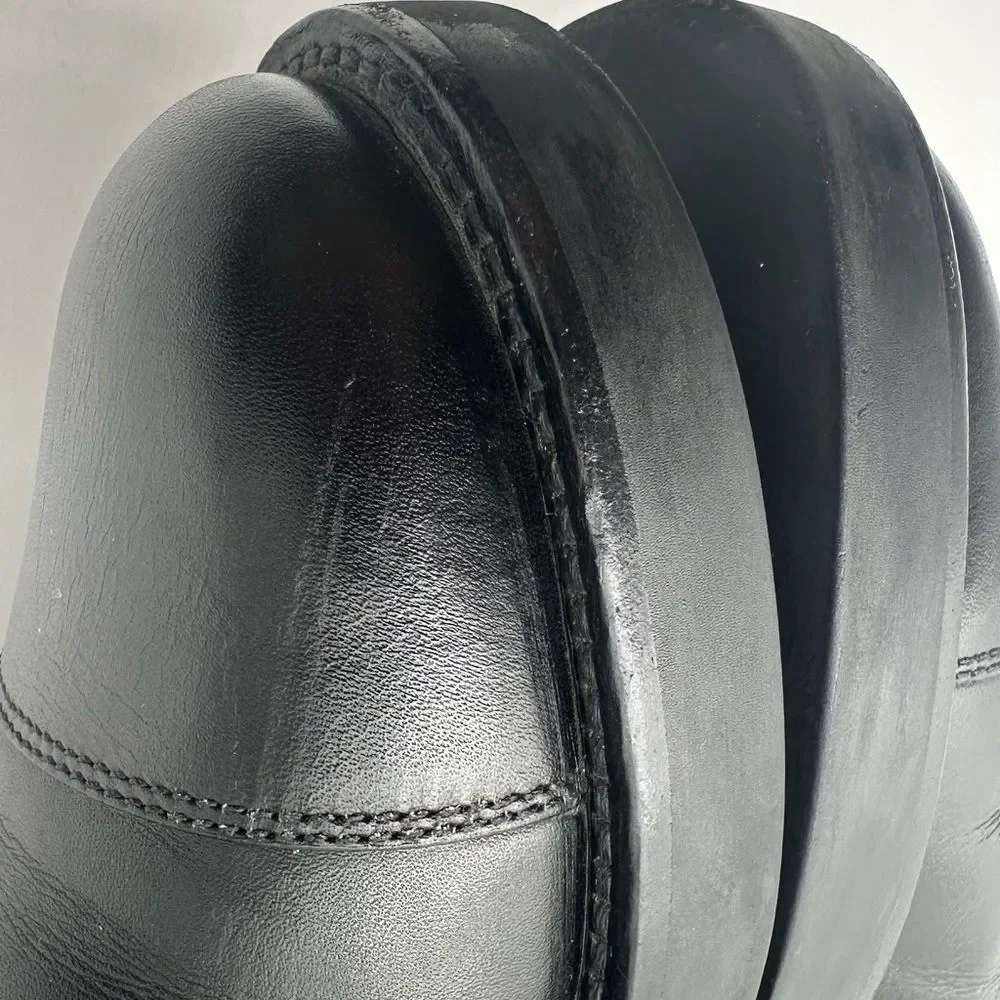Louis Vuitton Wonderland Ranger Combat Moto Boots Black Leather LV Logo EU 38.5